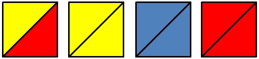 Четыре квадрата из треугольников