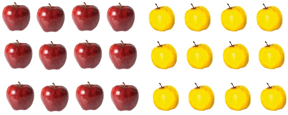 Красные и жёлтые яблоки к заданию на стр. 6 учебник математика 3 класс 2 часть Моро