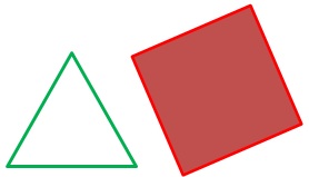 Треугольник и квадрат