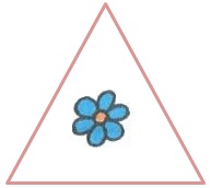 цветок в треугольнике
