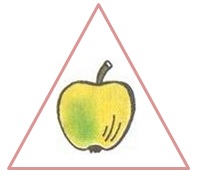 яблоко в треугольнике