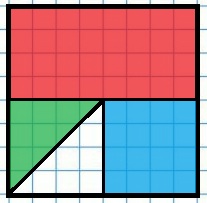 Квадрат разделить на два треугольника