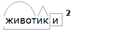 животики по составу, состав слова, морфемы, части слова
