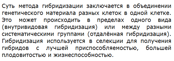 В чём суть метода гибридизации?