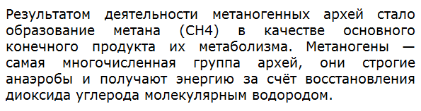 Каким был результат деятельности метаногенных архей?