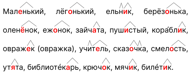 Страница 64 учебника по русскому языку 4 класс Канакина упражнение 111 с ответами и выделенными суффиксами.